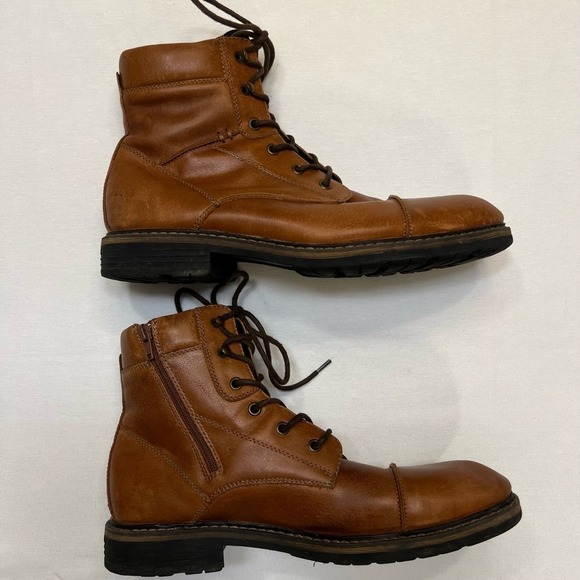 THE RAIL Cap Toe Chukka Brown Leather Ankle Boots Size EU‎ 43M (US 10) main image 12